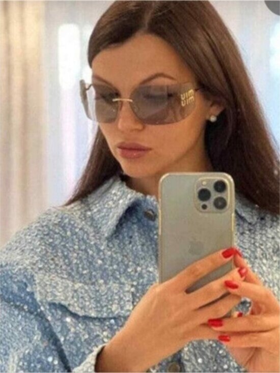 NWT   Miu Miu Women\'s Sunglasses Light Gray/gold main image 5